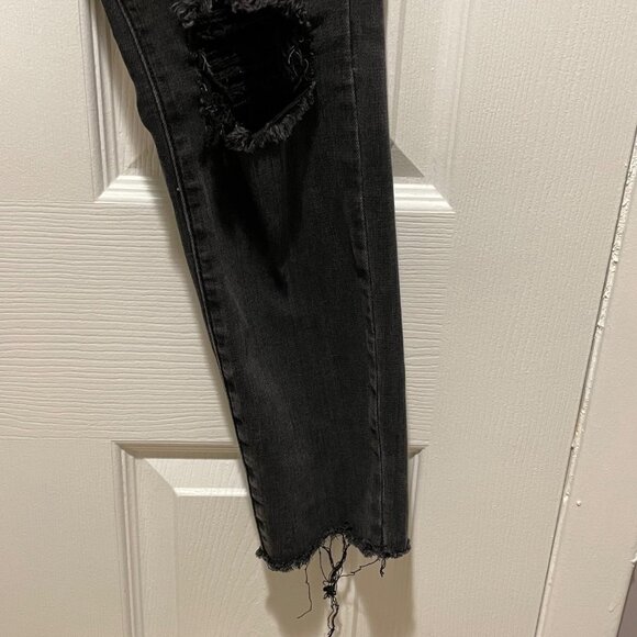 Pacsun Black Women's High Rise Raw Hem Cotton Jeggings Jeans Size 29 - Picture 3 of 7